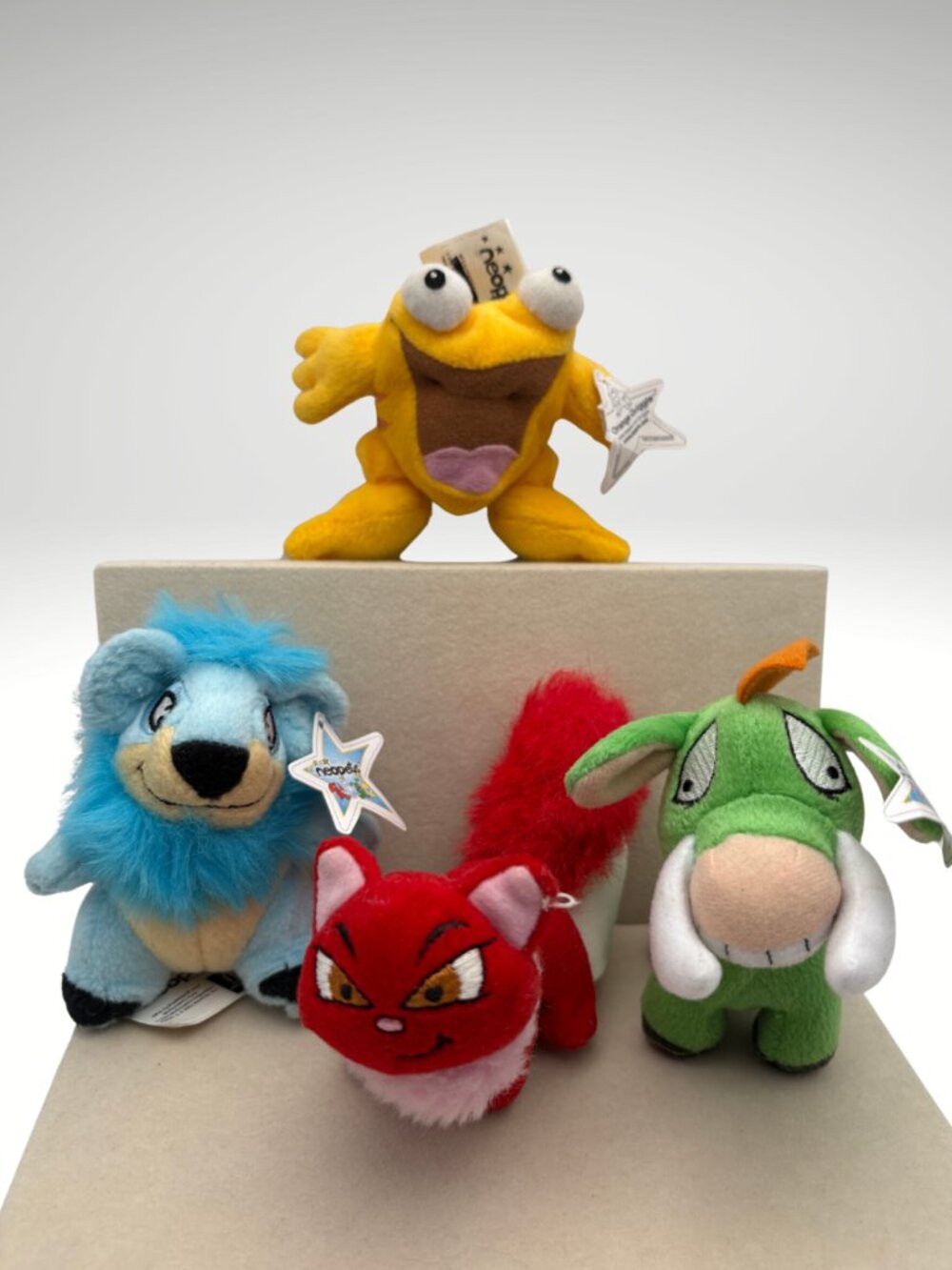 Neopets Plush Animals McDonalds Happy Meal Toys 2004 Lot of 4 (SKU: 257TO)